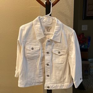 White jean jacket